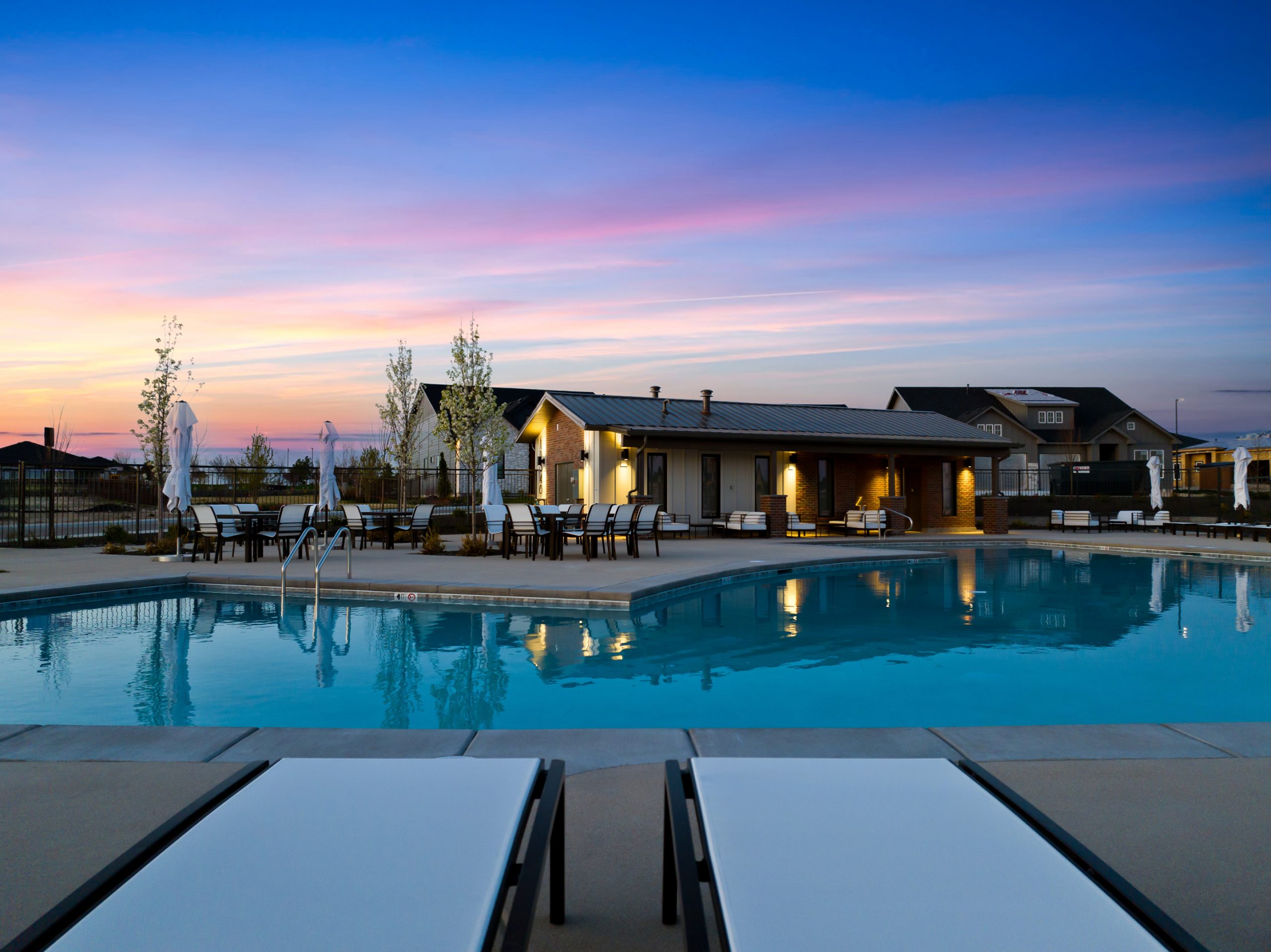 Valor Community Pool at Twilight