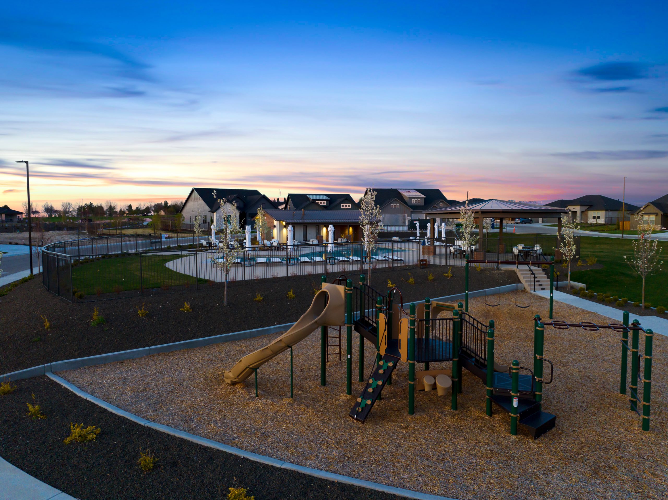 Valor Community Playground at Twilight