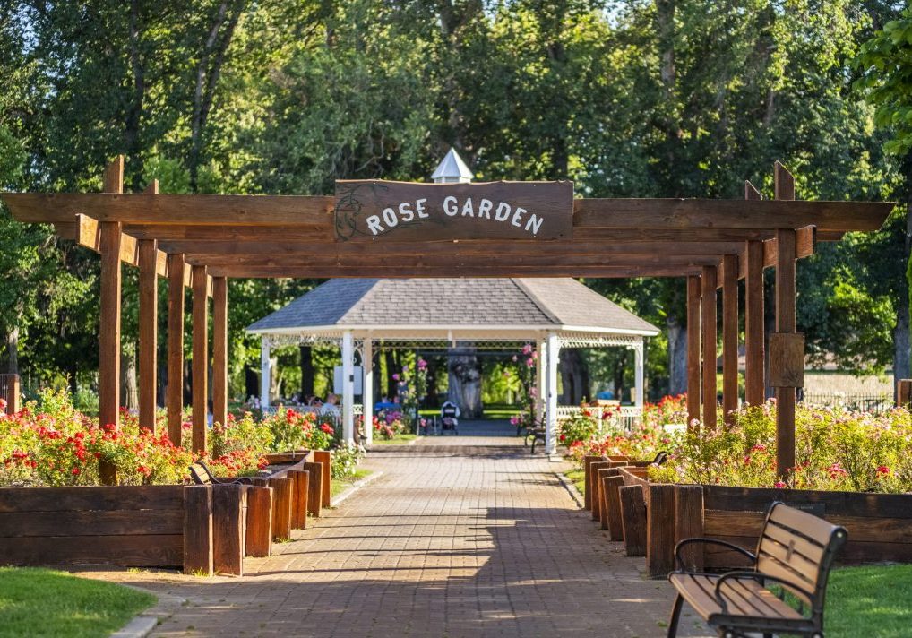 Rose garden gazebo in Julia Davis Park located in Boise, Idaho