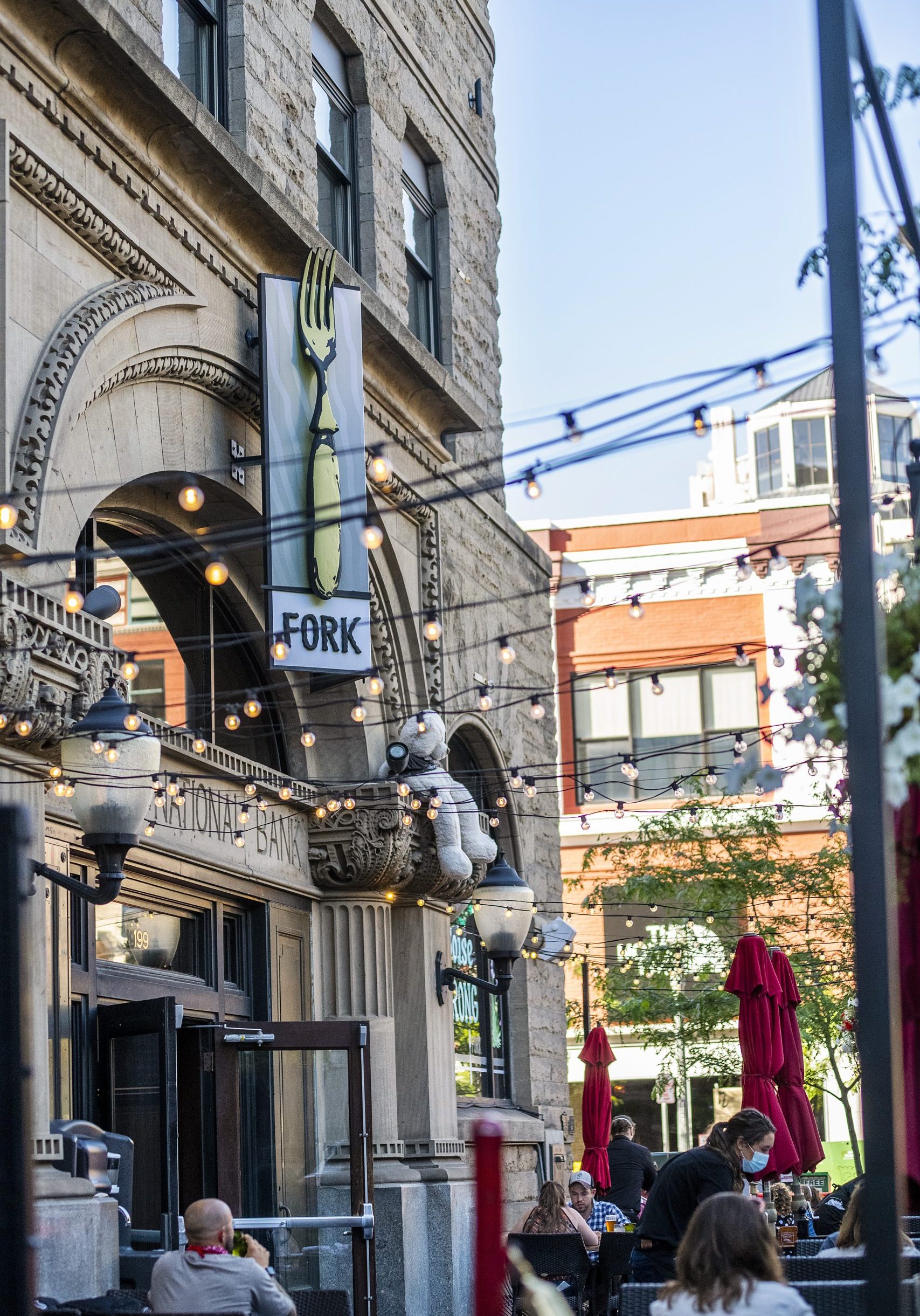 Vertical image of Fork, a local restaurant in downtown Boise, Idaho