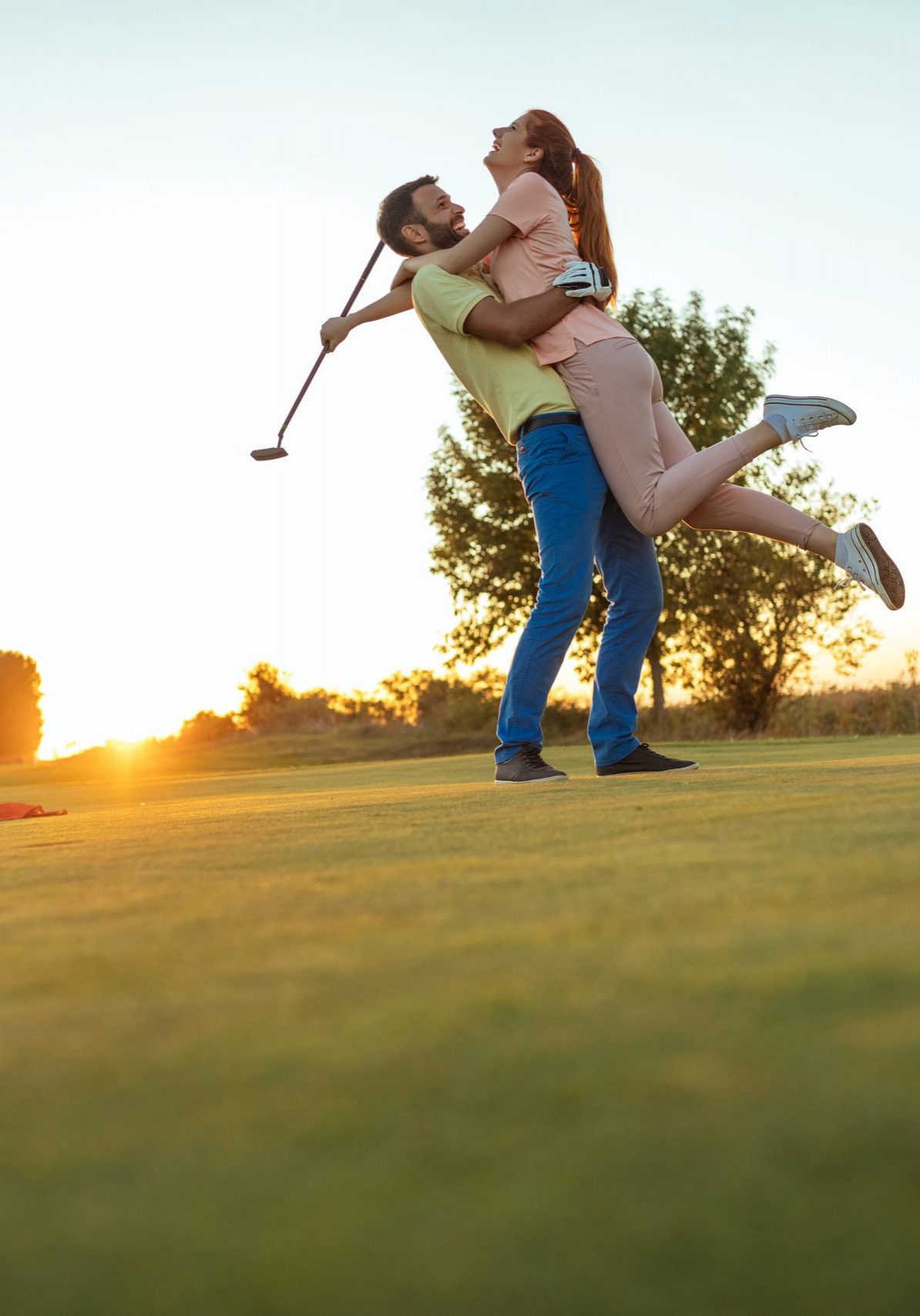 Golfing couple