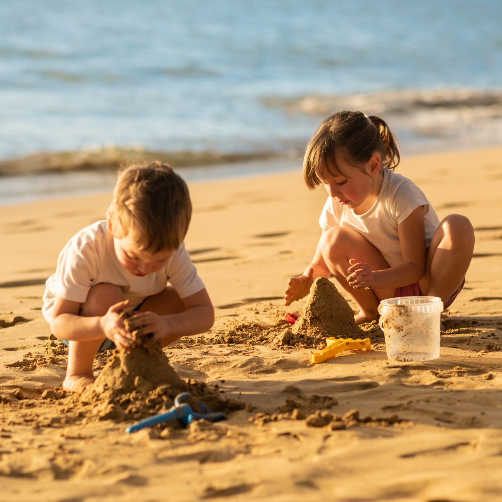 Kids Playing on Beach